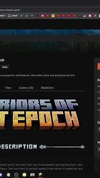 CÓMO CONSEGUIR el MOD Warriors of Past Epoch para MINECRAFT