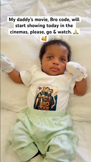 My daddy’s movie, Bro Code, will start showing today in the cinemas across West African countries.