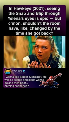 In Hawkeye (2021), the Snap and Blip is such a great scene