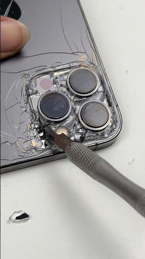 Remove the broken camera glass