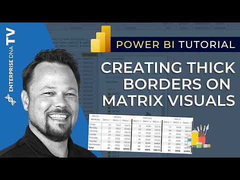 How To Put Thick Borders On Matrix Visualizations In Power BI