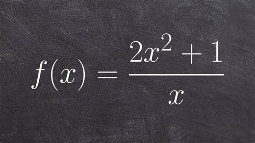 Graphing a rational function with a slant asymptote