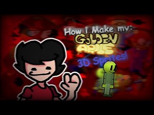 How i make my Golden Apple 3D Sprites! (My Take) | FNF Dave and Bambi Tutorial