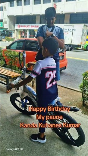 our Kanda is now 7 years old , wish him happy birthday, his request to get a bicycle granted