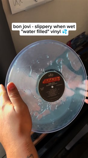 2.3K reactions · 175 shares | Experience rock history like never before with this water-filled vinyl edition of Bon Jovi’s legendary Slippery When Wet! Featuring real liquid sealed inside the LP and timeless hits like “Livin’ On A Prayer” and “You Give Love A Bad Name”, this collector’s piece is a dazzling fusion of music and art — a must-have for every true rock fan. 落 | Oasiund | Facebook