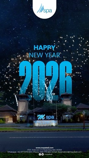 mspabali on Instagram: ". Welcoming 2026 with renewed energy, meaningful moments, and refined experiences. Here’s to a year of growth, balance, and beautiful beginnings. Happy New Year 2026. . MSPA BALI Your Transit Spa Carved underneath cozy- ambience garden atmosphere. Inspired by Balinese Heritage and Traditions, MSpa offers a blissful rejuvenation on the island of Gods. Now We’re Open 📍ITDC AREA LOT C-3, NUSA DUA, BALI 80363 Contact Us: (0361) 773 565 #spa #bali #spabali #spanusadua #luxury