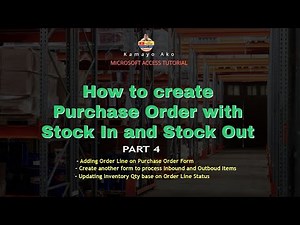 Ms Access How to create Purchase Order with Stock In and Stock Out Part 4