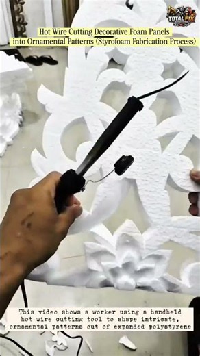 Hot Wire Cutting Decorative Foam Panelsinto Ornamental Patterns (StyrofoamFabrication Process)