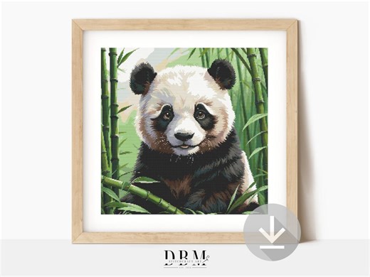 Giant Panda Cross Stitch Pattern | Bamboo Bear | PDF Guide | Digital Download - Etsy Australia