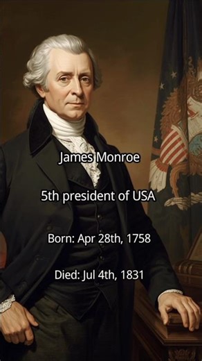 James Monroe, historic 5th president of America