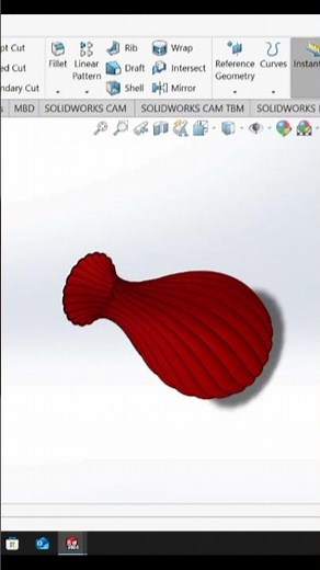 Made a vase model in solidworks