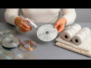 DON’T THROW AWAY YOUR OLD CDS! 💿 LOOK WHAT A BEAUTIFUL DECORATIVE ITEM I MADE USING THEM! 😍 DIY