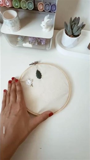 #3 Embroidery Series- Fishbone Stitch| #fypシ゚viral #stitch #status #sew #fyp #tutorial #viral #short