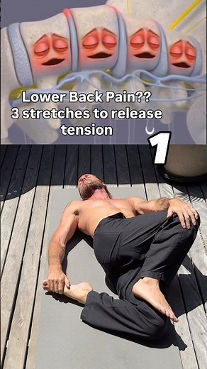 Stiff lower back? Back pain? Do these 3 best stretches and move freer #backpain #stretching