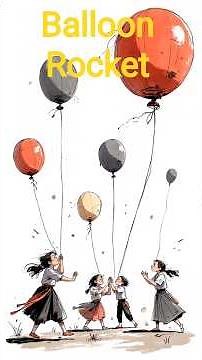 Balloon Rocket Experiment 🚀 | Newton’s Third Law Made Fun! #kids Sciences .#scienceexperiment