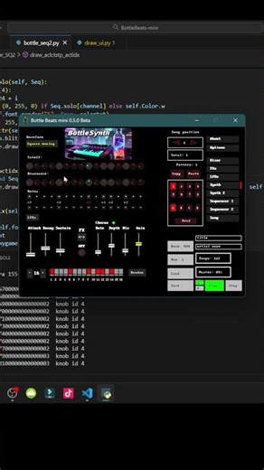 🔥 BottleSynth and Python 3.14 #synth #pyhton #pygame #musicproducer