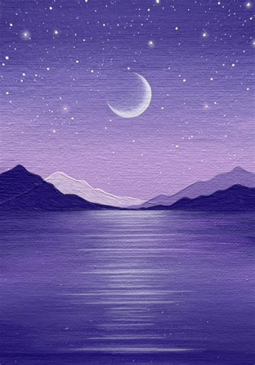 Luminous Lavender: A Serene Acrylic Painting