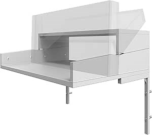 ZICHOUYING Floating Desk, Wall Mounted Folding Table for Small Space, Collapsible Floating Nightstand, Floating Shelves for Bedroom Bathroom Kitchen Office