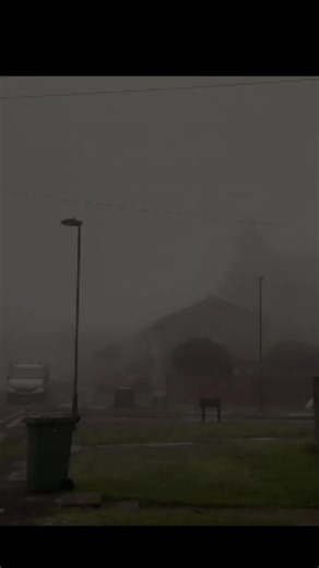 very foggy today spooky