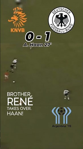 Arie Haan ⚡⚡⚡ 1978 World Cup West Germany vs Netherlands match report Sunday, 18 June 1978 West