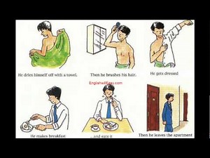 First thing in the morning - English Picture Dictionary for Everyday Activities