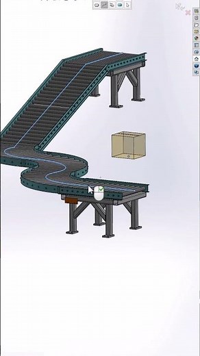 Which SOLIDWORKS mate keeps a box on a conveyor, even uphill? 📦⬆️
