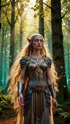 Mystical High Elf Goddess in Enchanted Forest | AI Fantasy Short #ai #aishorts #shorts #shortvideo