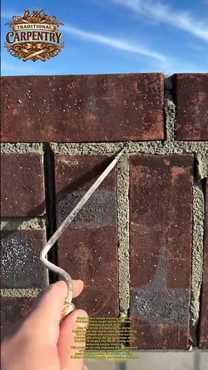 Perfect Brick Joint Finishing Tool 🔧 Masonry Craft #Bricklaying #Construction #Masonry