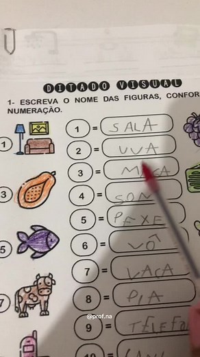 Ditado Visual para Alfabetização Infantil
