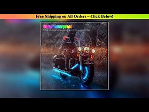 6pcs Motorcycle 18-color LED Neon Strip Light Moto Wireless RGB Remote Control Under Glow Lamp Kit
