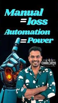 Manual Trading Stop Pannunga! Automation Start Pannunga 🔥