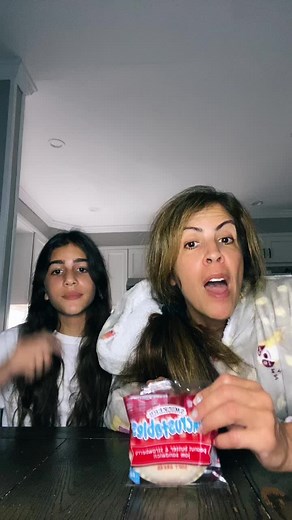 Today we tried Uncrustables for the first time. #food #fyp #momsoftiktok #weird #trending #viral #funny #comedy #silly #berriesandcream @The Oodie #oodie