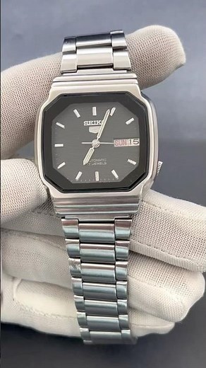 Vintage Seiko 5 Automatic Linen dial Watch Cal.7009 Set Day/Date Calendar