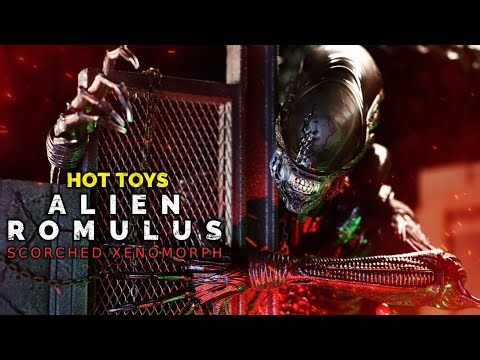 HOT TOYS ALIEN ROMULUS SCORCHED XENOMORPH SHOWCASE VIDEO