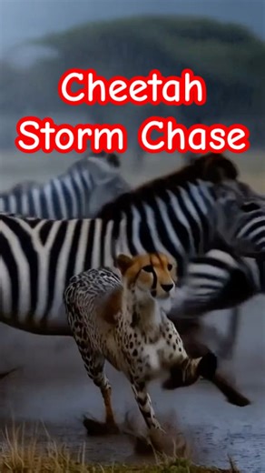 Zebras Run as Lightning Strikes! #storm #zebra #cheetah #trending