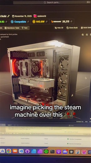 Imagine buying the steam machine over a pc #pcbuild #setup #tech #steam #pcgaming