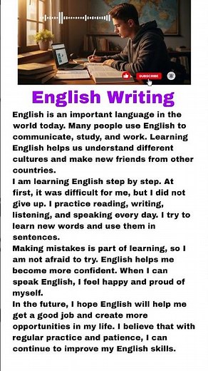 English Writing Practice for Beginners | Daily English Learning | Improve Your English Step by Step