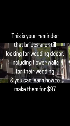 Learning how to make stunning flower walls was easy, especially if you are creative and have an eye for design 💐 Maybe you’re getting married this year and you want to have a flower wall at your wedding. Maybe you are looking for a lucrative business to start this year and build to replace your 9-5. Or maybe you would be happy to do a couple hours of work on the weekend and bring in an extra $1-2k a month. My course bundle has tons of resources for you for only $224 including: - Navigating Busi