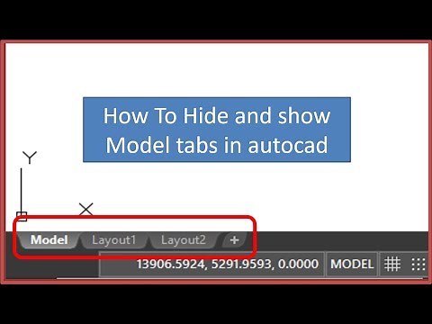 Show and hide layout and model tabs in autocad
