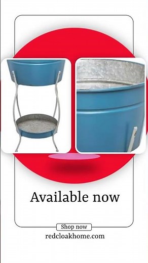 Blue Metal Beverage Tub with Stand – Indoor/Outdoor Party Cooler