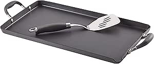Anolon Advanced Hard Anodized Nonstick Griddle Pan/Flat Grill, 10-Inch, Gray
