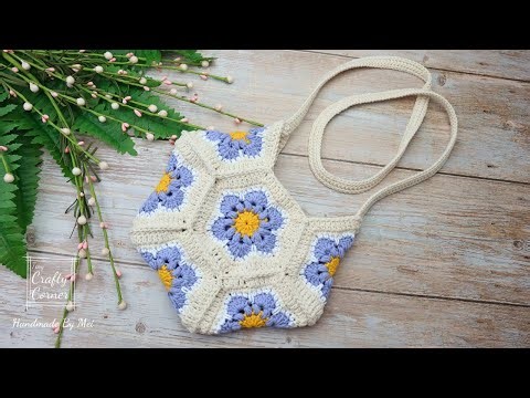 How To Crochet a Cute Granny Square Bag Step by Step
