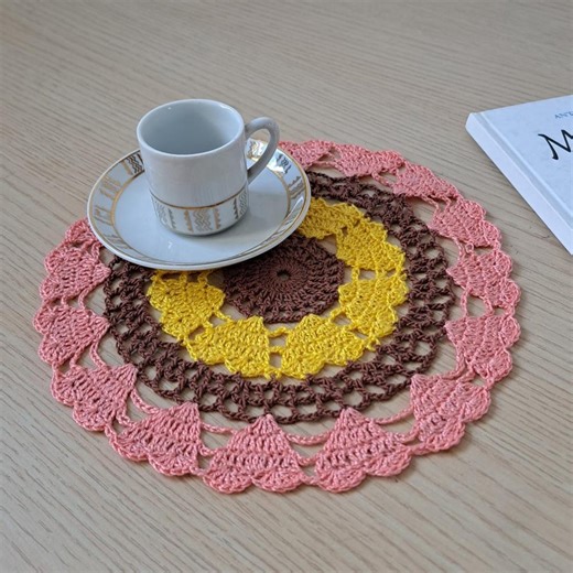 Heart Lace Crochet Doily Pattern PDF – Romantic Round Coaster - Etsy
