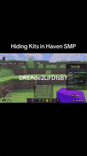 Hiding Kits in Haven SMP Realm code: DREAde2LiFDtsBY #minecraft #fyp #viral #bedrockrealm #smp