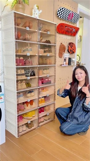 Spring cleaning in NYC: shoe cabinet or open rack?#ANTBOX #ShoeStorage #SmallSpaceLiving