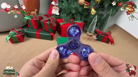 Fidget Spinner 2 Pack, Light up Sensory Fidget Toys Adults Kids 4-8-12 with Autism ADHD, Valentines Day Gifts for Kids Glow Anxiety Toys Stress Relief Teen Boy Gifts, Classroom Prizes