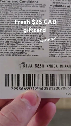 25 DOLLAR GIFTCARD REDEEM FAST #automobile #gaming #roblox #giveaway