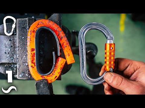 Making a Homemade CARABINER from Damascus Steel! Part 1