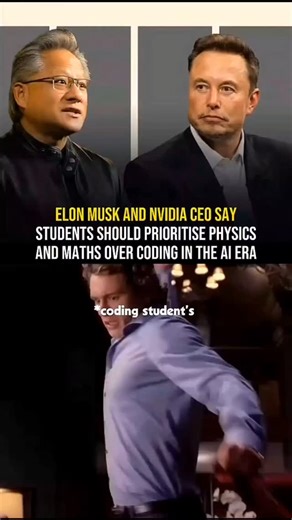 Business Mindset on Instagram: "Elon Musk and Nvidia's Jensen Huang just dropped some knowledge: mastering physics, math, and first-principles thinking is key in the AI era. Why? Because while AI can write code, humans are needed to build and innovate. FOLLOW @thebusinessmindsettt for entrepreneurs content Sources: Reuters CNBC interviews with Jensen Huang Elon Musk public talks and X statements MIT Technology Review #businessmindset #entrepreneurlife #wealthbuilding #psychologyofsuccess #financ