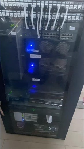 My Enclosed Server Rack! #homelab #homeserver #homenetwork #youtube #shorts #ytshorts #tech #video